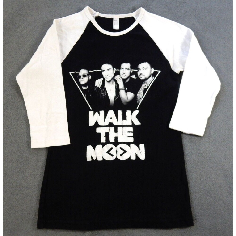 Walk the Moon Juniors Shirt Med Black White Ringer Band Concert Music Festival